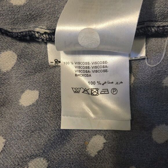 Kookai Polka Dot Bomber Jacket Womens Size 4 / 36 Navy Blue & White Zipper Light - Picture 6 of 9